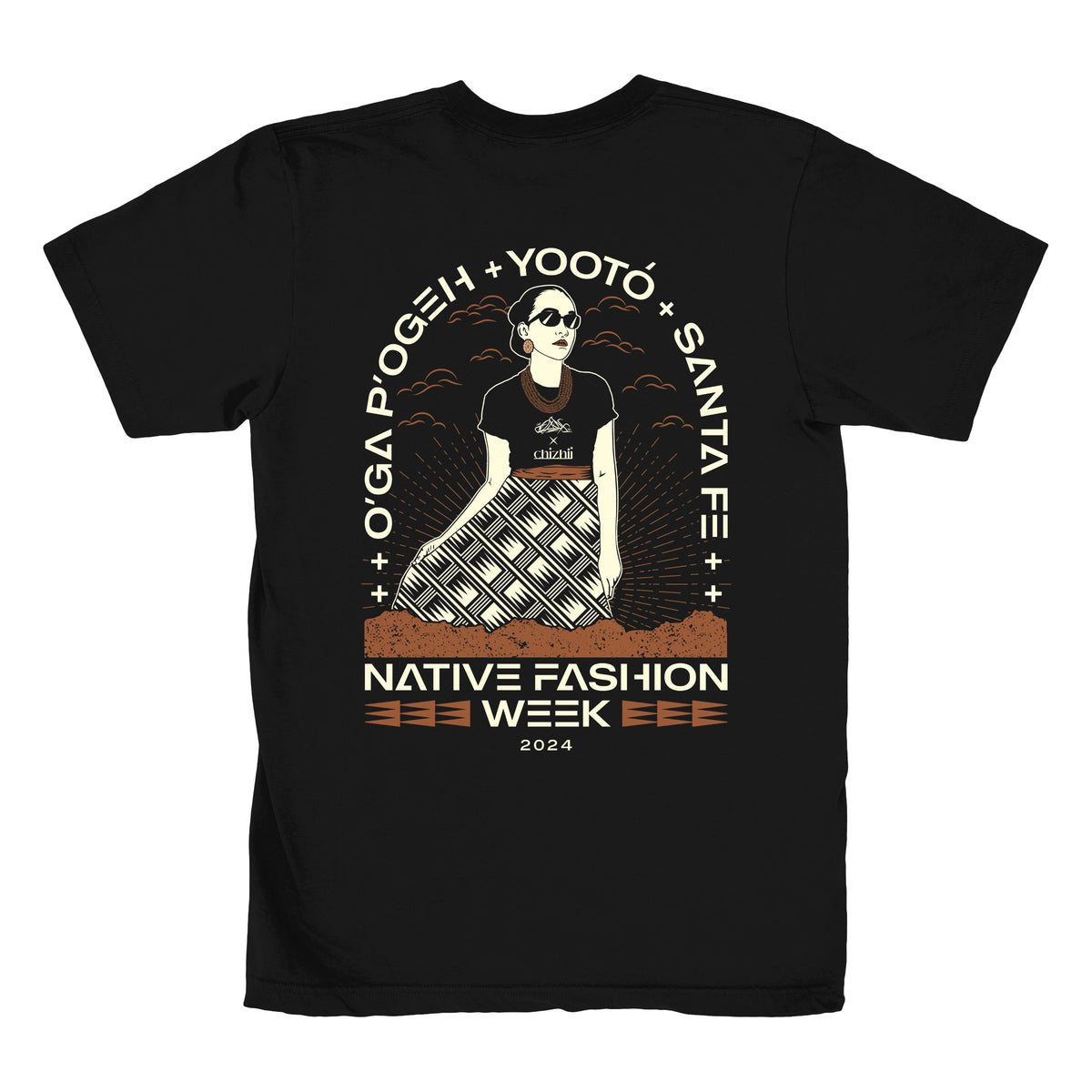 OXDX x CHIZHII Native Fashion Week 2024 Tee (Black) – OXDX Clothing